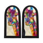 Colorful Giraffe Portrait Print Skillet Handle Cover