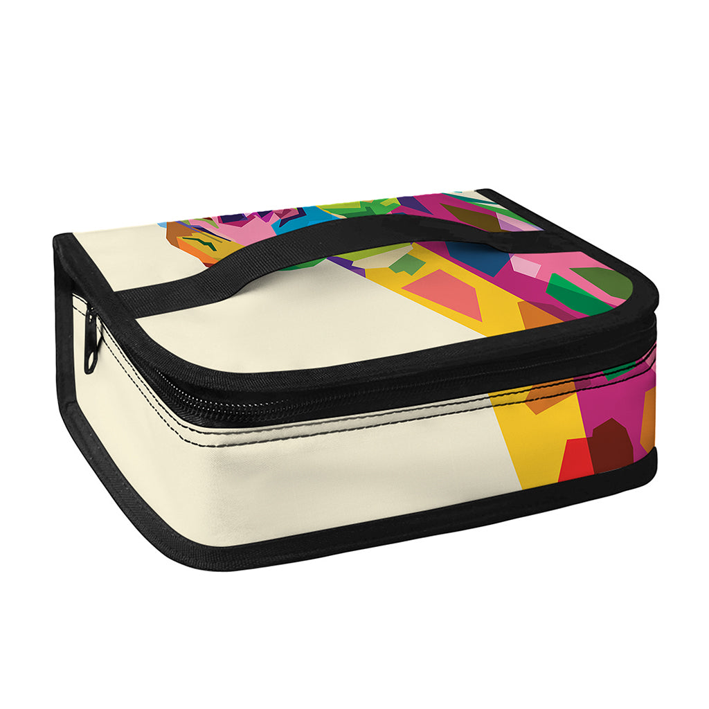 Colorful Giraffe Portrait Print Small Lunch Bag
