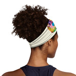 Colorful Giraffe Portrait Print Sports Headband