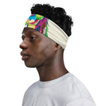 Colorful Giraffe Portrait Print Sports Headband