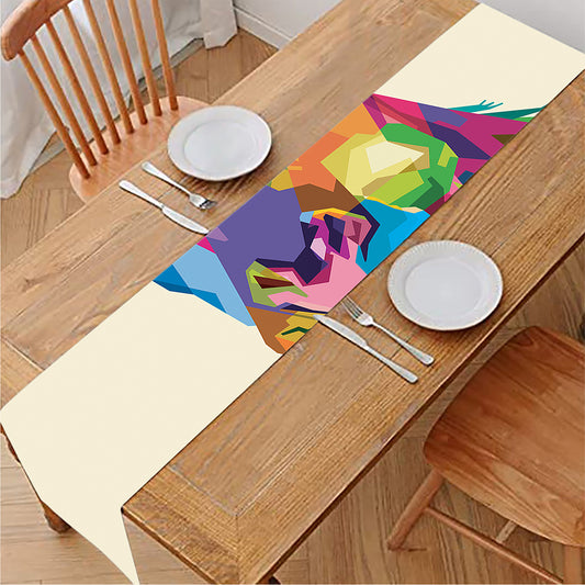 Colorful Giraffe Portrait Print Table Runner