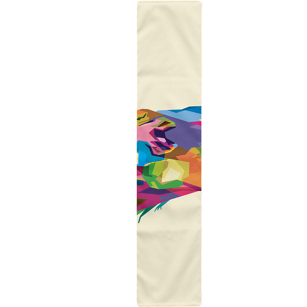 Colorful Giraffe Portrait Print Table Runner