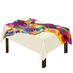 Colorful Giraffe Portrait Print Tablecloth