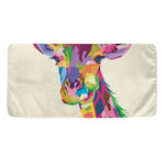 Colorful Giraffe Portrait Print Towel