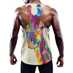Colorful Giraffe Portrait Print Training Tank Top