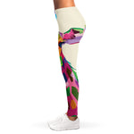 Colorful Giraffe Portrait Print Women's Leggings