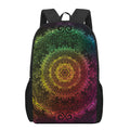 Colorful Gradient Mandala Print 17 Inch Backpack