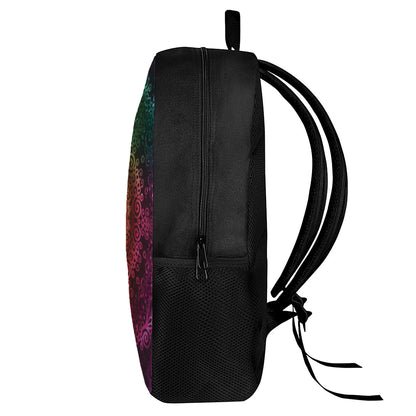 Colorful Gradient Mandala Print 17 Inch Backpack