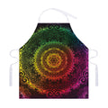 Colorful Gradient Mandala Print Adjustable Apron