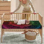 Colorful Gradient Mandala Print Baby Crib Sheet