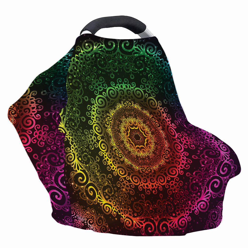 Colorful Gradient Mandala Print Baby Seat Cover