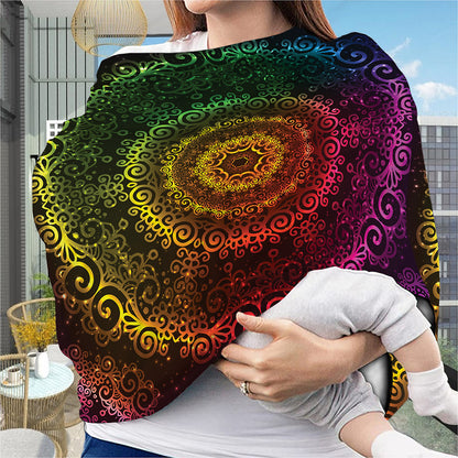 Colorful Gradient Mandala Print Baby Seat Cover