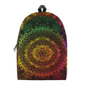 Colorful Gradient Mandala Print School Backpack
