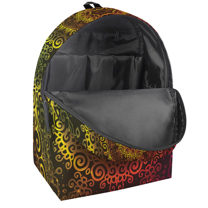 Colorful Gradient Mandala Print Backpack