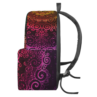 Colorful Gradient Mandala Print Backpack