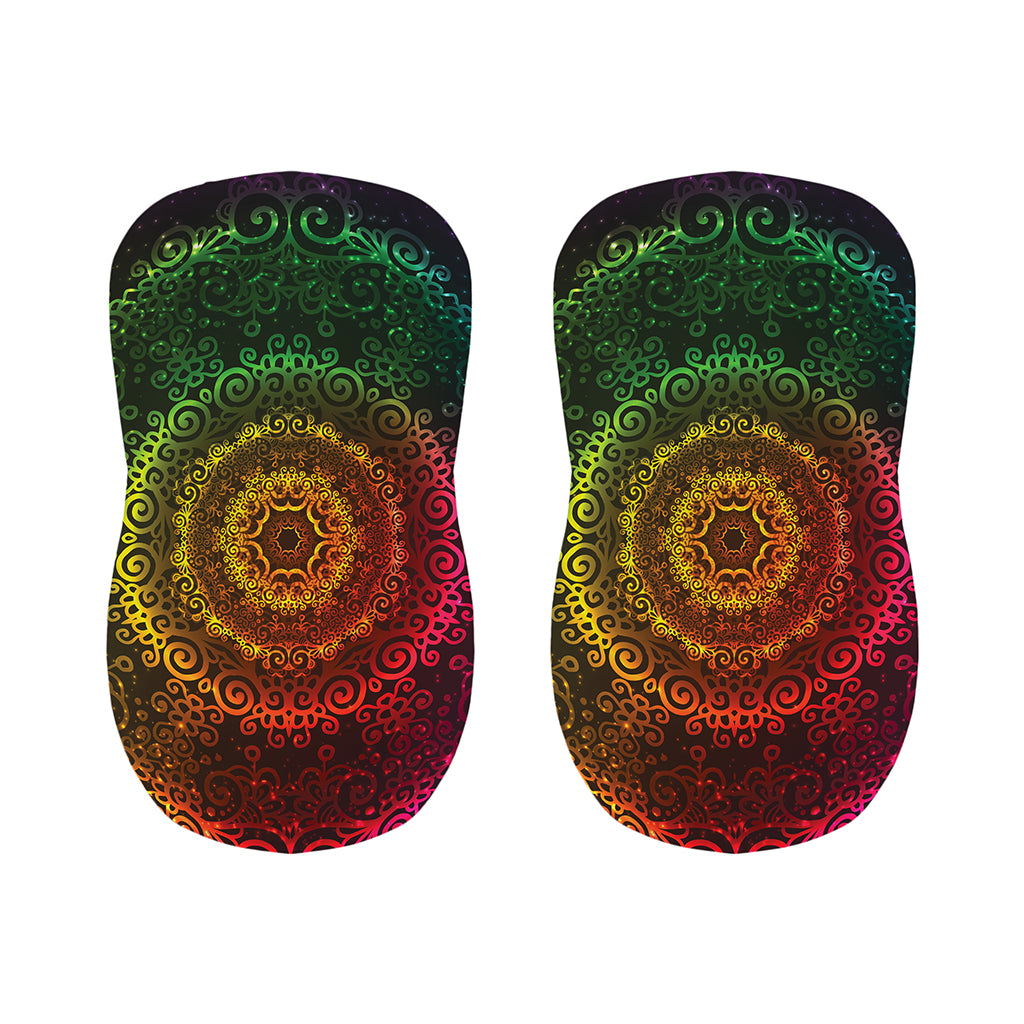 Colorful Gradient Mandala Print Bar Stool Covers