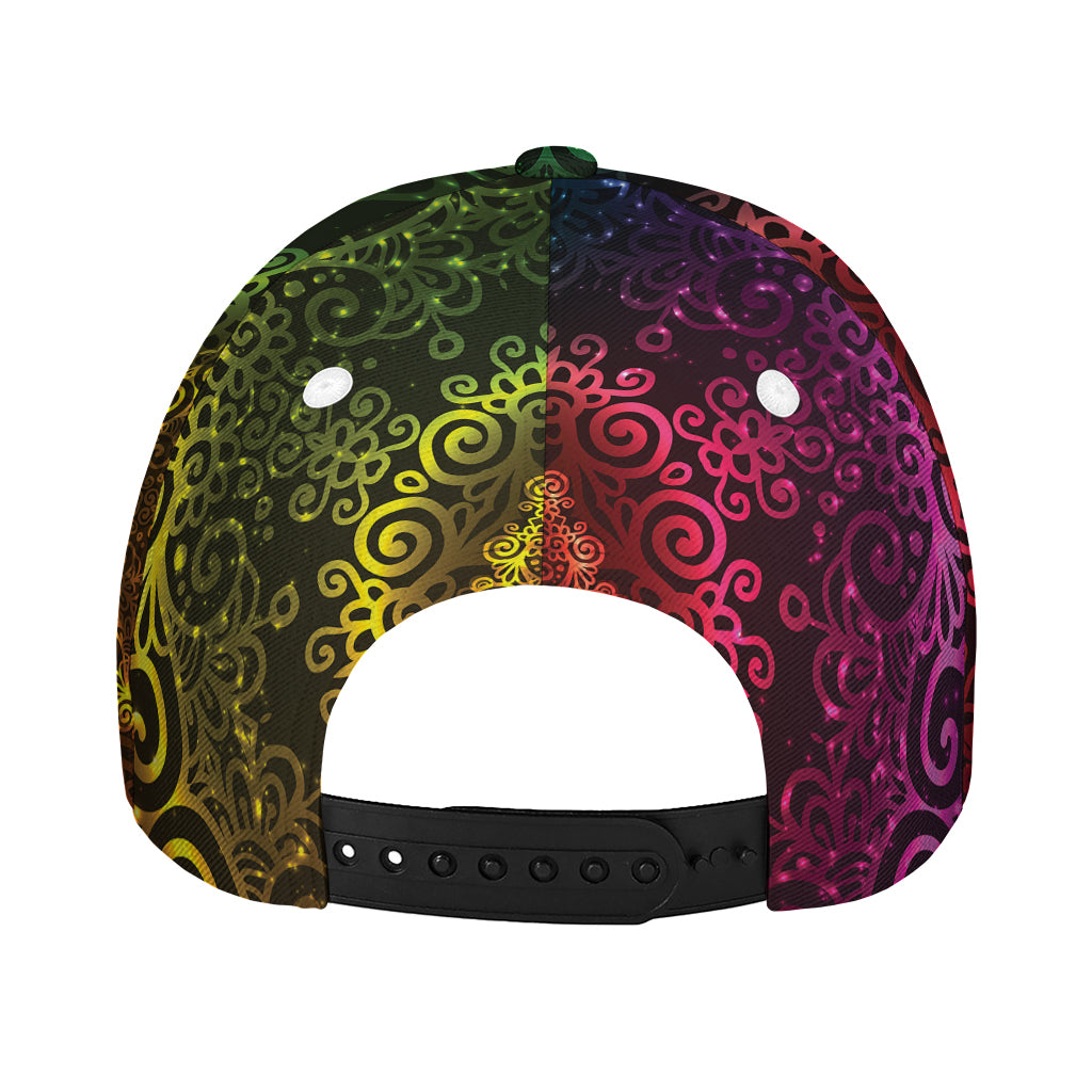Colorful Gradient Mandala Print Baseball Cap