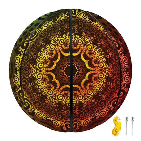 Colorful Gradient Mandala Print Basketball