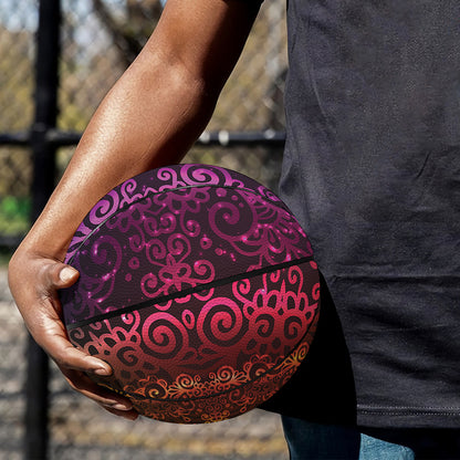 Colorful Gradient Mandala Print Basketball