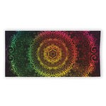 Colorful Gradient Mandala Print Beach Towel