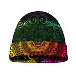 Colorful Gradient Mandala Print Beanie