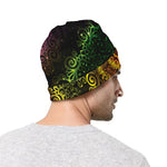Colorful Gradient Mandala Print Beanie