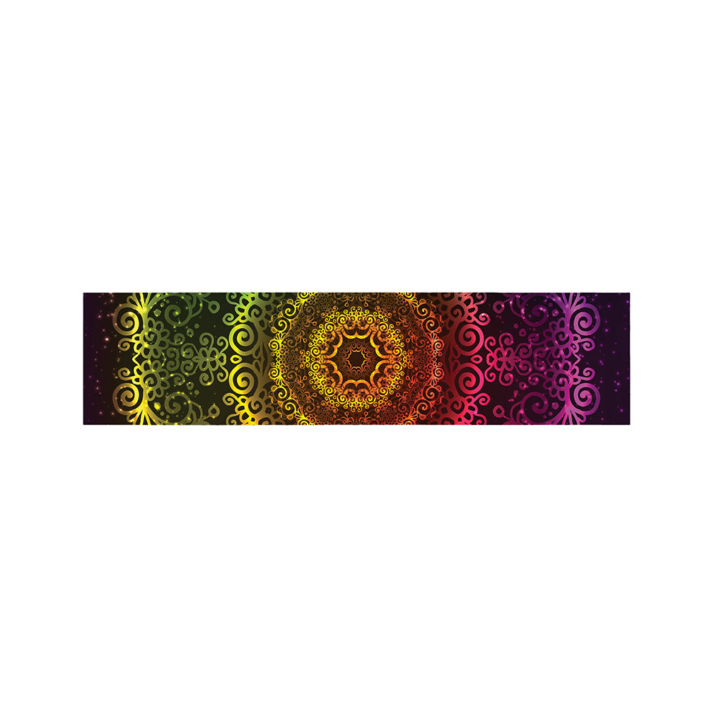Colorful Gradient Mandala Print Bed Runner