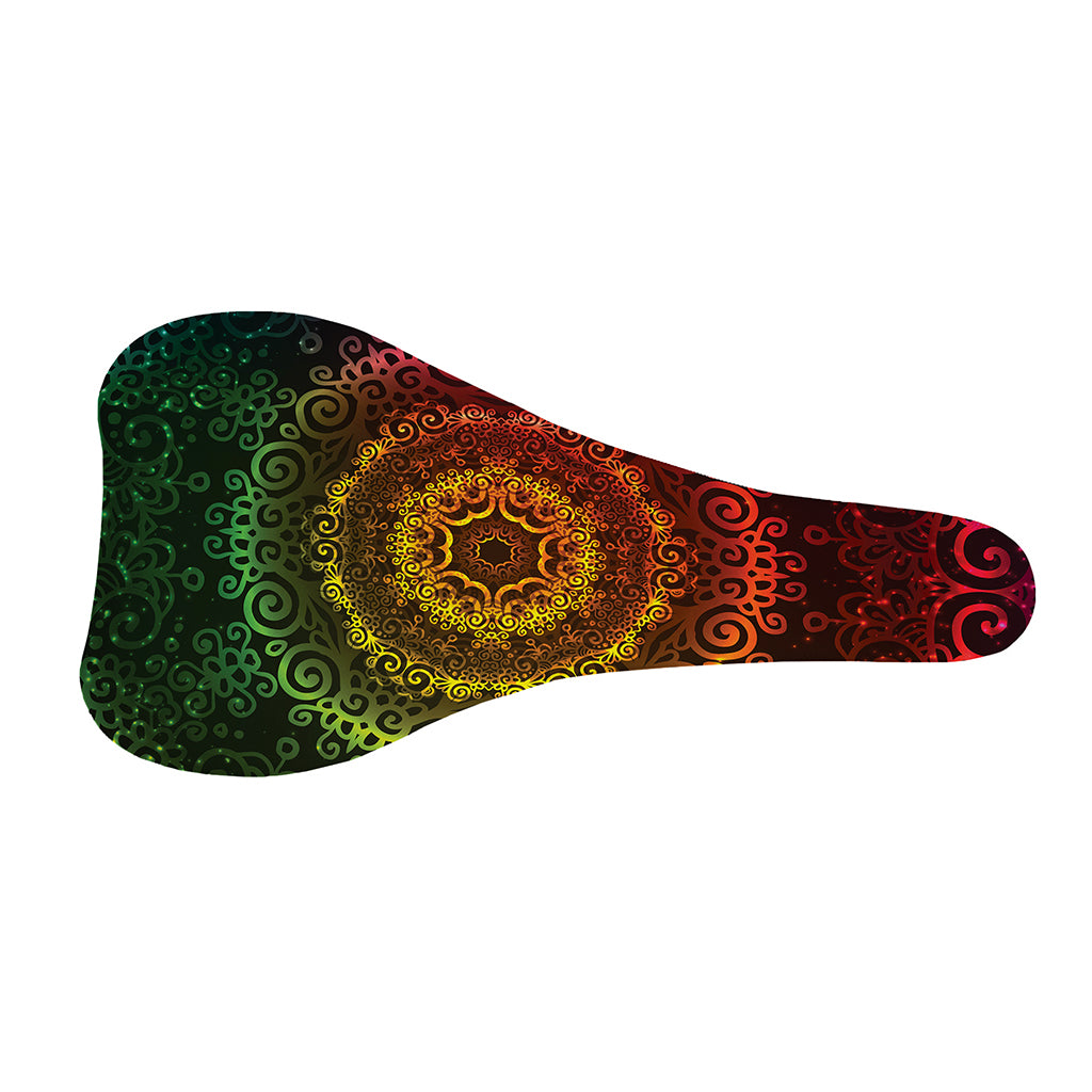 Colorful Gradient Mandala Print Bicycle Seat Cover