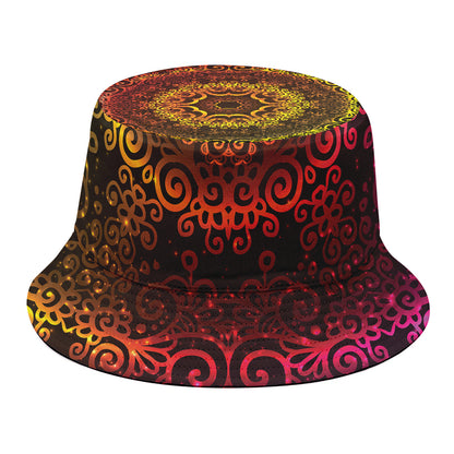 Colorful Gradient Mandala Print Bucket Hat
