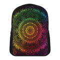 Colorful Gradient Mandala Print Casual Backpack