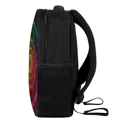 Colorful Gradient Mandala Print Casual Backpack