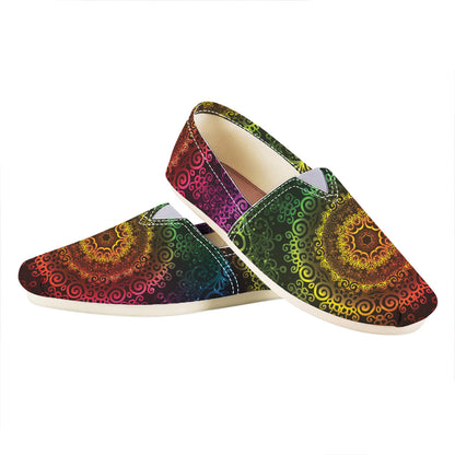 Colorful Gradient Mandala Print Casual Shoes