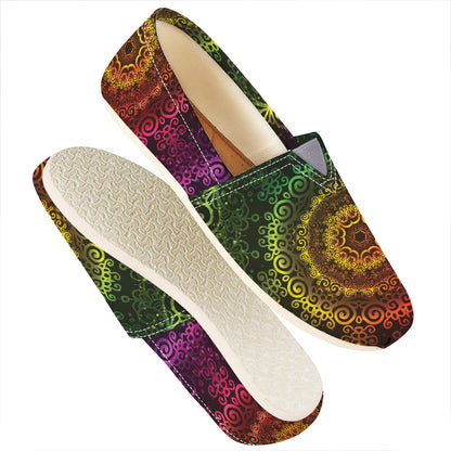 Colorful Gradient Mandala Print Casual Shoes