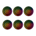 Colorful Gradient Mandala Print Coaster Set