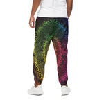 Colorful Gradient Mandala Print Cotton Pants