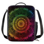 Colorful Gradient Mandala Print Crossbody Lunch Bag
