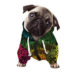 Colorful Gradient Mandala Print Dog Zip Up Hoodie