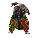 Colorful Gradient Mandala Print Dog Zip Up Jacket