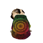 Colorful Gradient Mandala Print Dog Zip Up Jacket