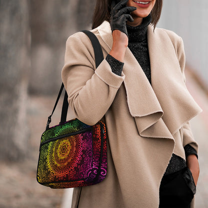 Colorful Gradient Mandala Print Double Strap Bible Bag