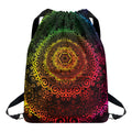 Colorful Gradient Mandala Print Drawstring Backpack