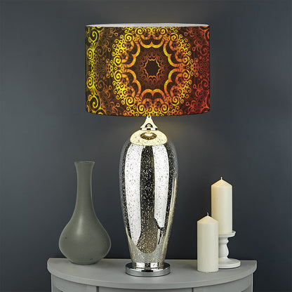 Colorful Gradient Mandala Print Drum Lamp Shade
