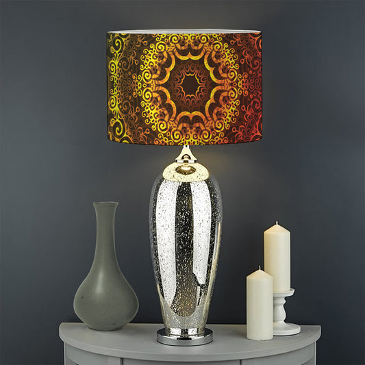 Colorful Gradient Mandala Print Drum Lamp Shade