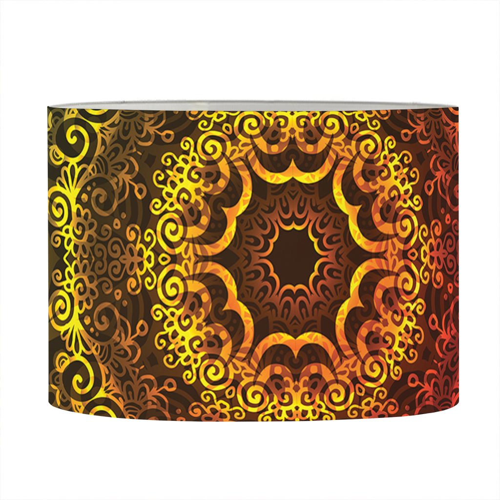 Colorful Gradient Mandala Print Drum Lamp Shade