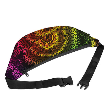 Colorful Gradient Mandala Print Fanny Pack