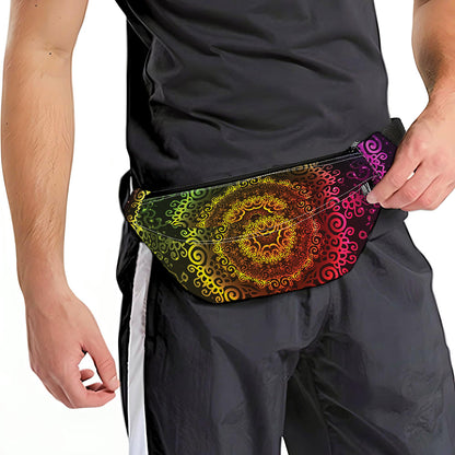Colorful Gradient Mandala Print Fanny Pack