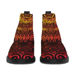 Colorful Gradient Mandala Print Flat Ankle Boots