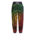 Colorful Gradient Mandala Print Fleece Lined Knit Pants