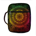 Colorful Gradient Mandala Print Front Pocket Bible Bag