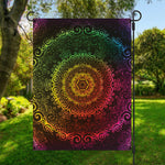 Colorful Gradient Mandala Print Garden Flag